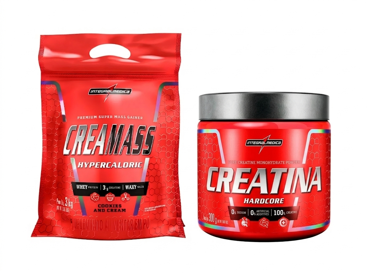 Hipercalorico Integral Medica 3kg + creatina Integral Medica 300g 100% pura